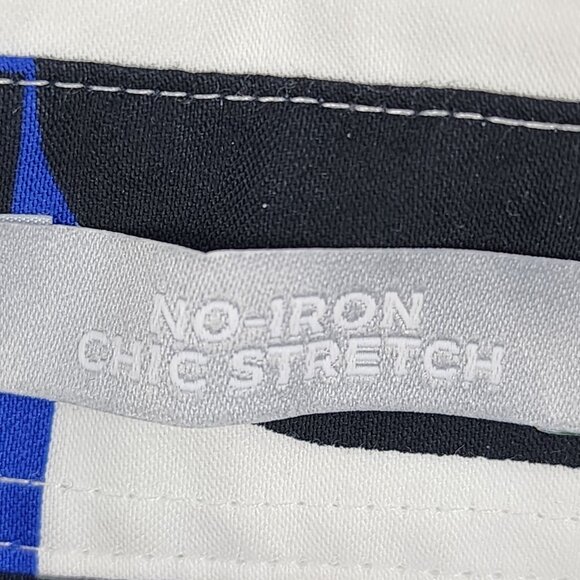 Chicos Shirt Womens 16 Multi Geometric 3/4 Sleeve Blockade Button Up NWT - Picture 6 of 10